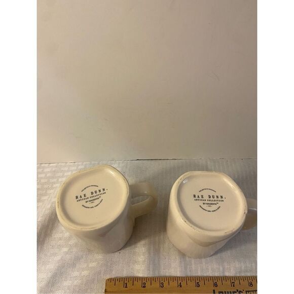 2 Rae Dunn coffee mugs His Hers Set Wedding Gift - Picture 2 of 3